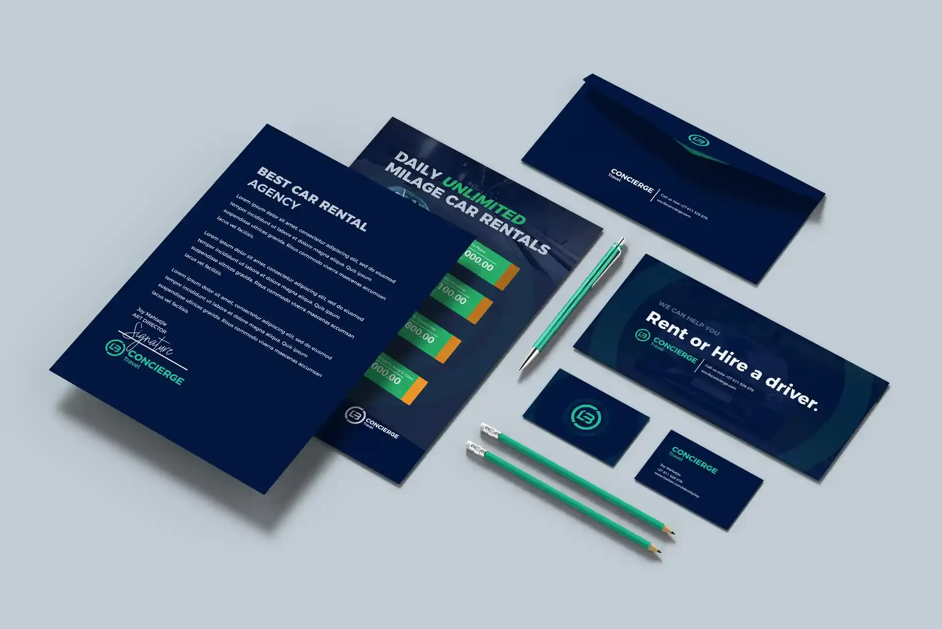 LB Company brand identity stationary design